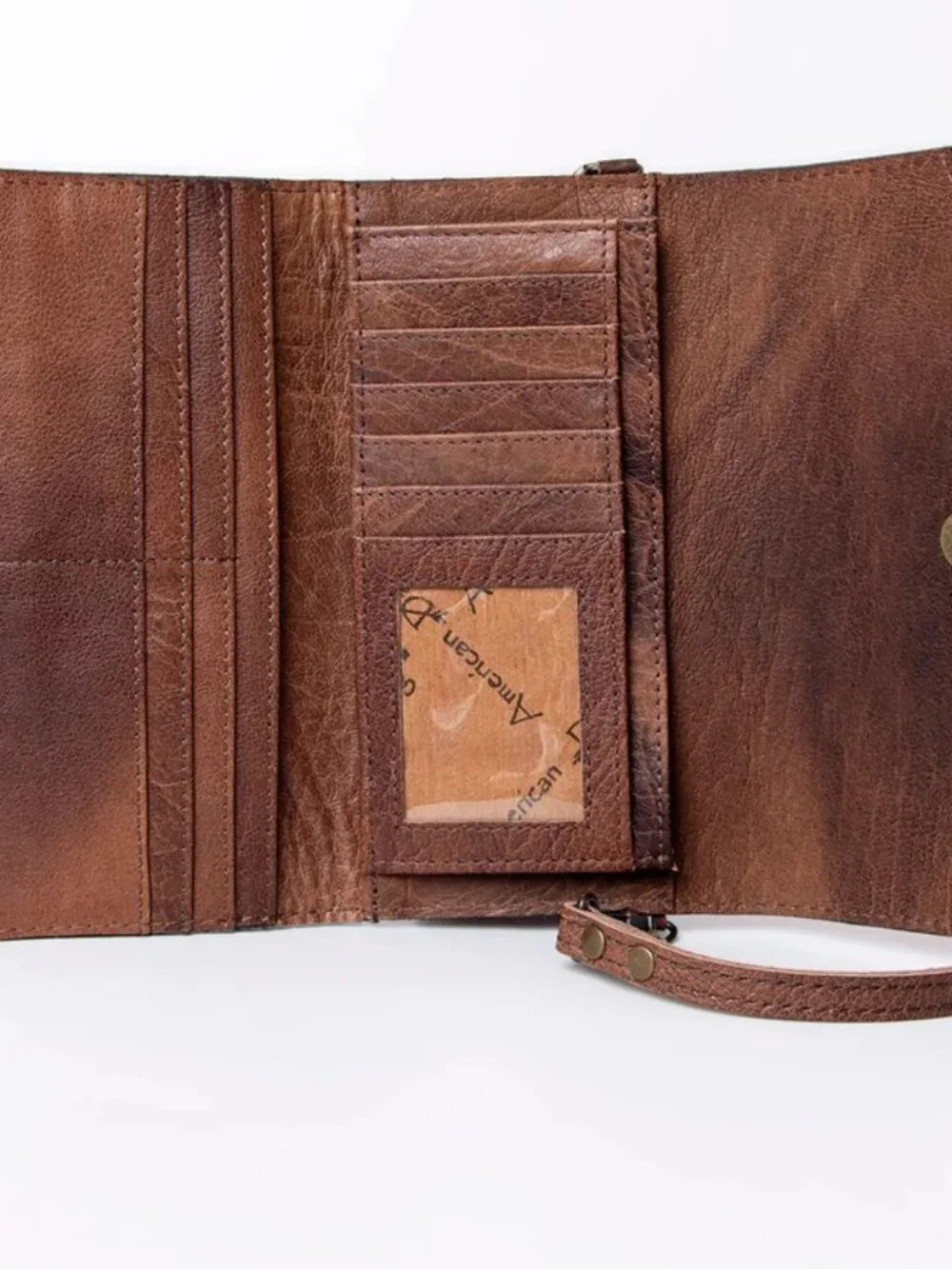 American Darling Tooled Teal/Turquoise Floral Crossbody Wallet